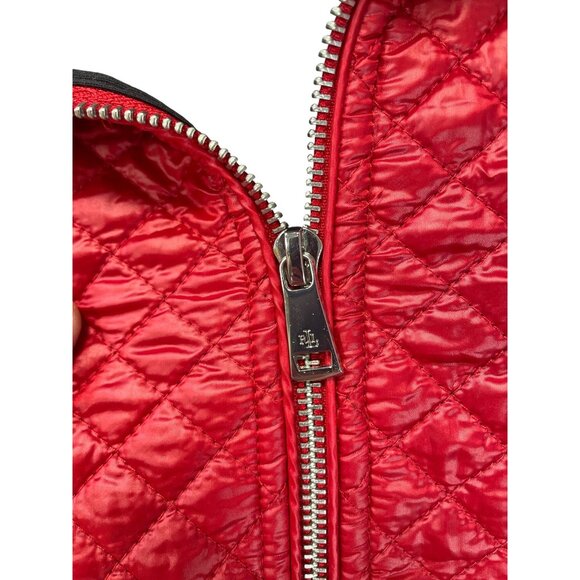 Lauren Ralph Lauren Womens Black Red Diamond Quilted Zip Fleece Jacket Sz 3X SKU - Picture 8 of 16